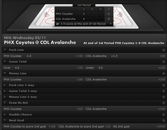 Bet365 Live Betting Bet365 In-Play Betting Screen