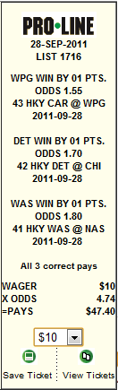 Proline Betting Example