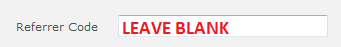 Bet365 referrer code - leave blank