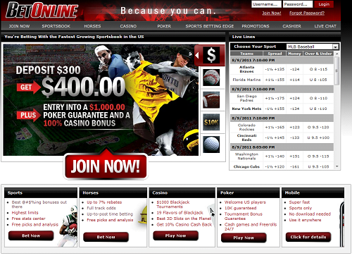 BetOnline Screenshot