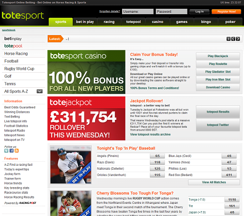 Totesport Screenshot
