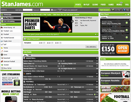Stan James sportsbook