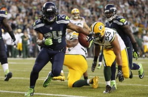 I think Beastmode will slice up the Packers defense on Sunday night.