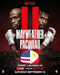 Floyd Mayweather vs Manny Pacquiao 2 fight poster.